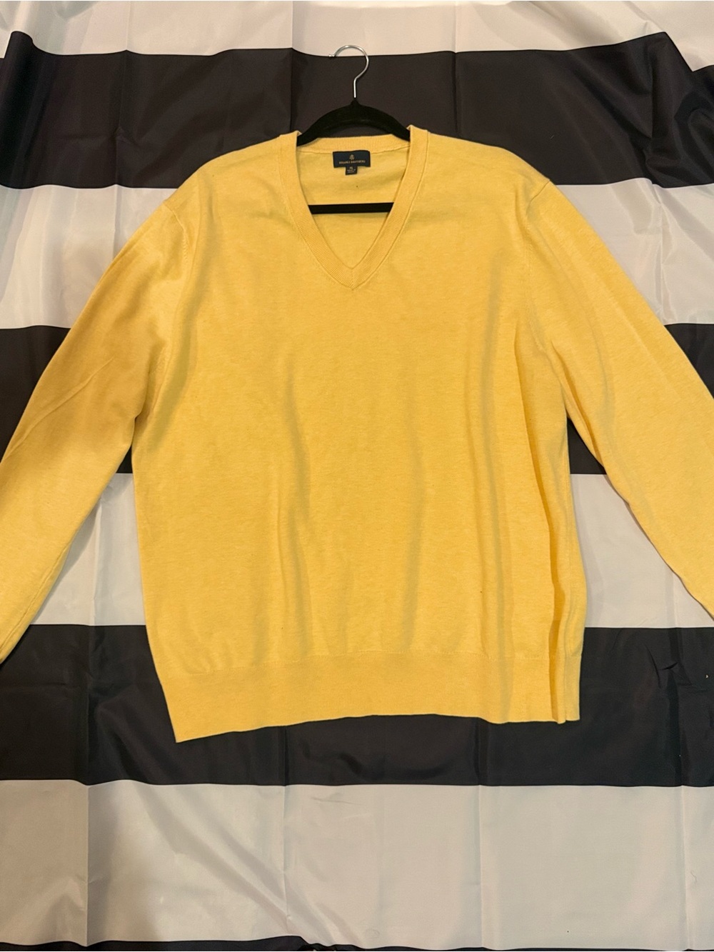 Brooks Brothers Men’s V-Neck Sweater in Bright Yellow